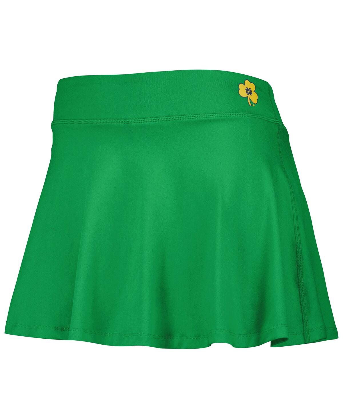 Shop Zoozatz Women's  Green Notre Dame Fighting Irish Flowy Skort