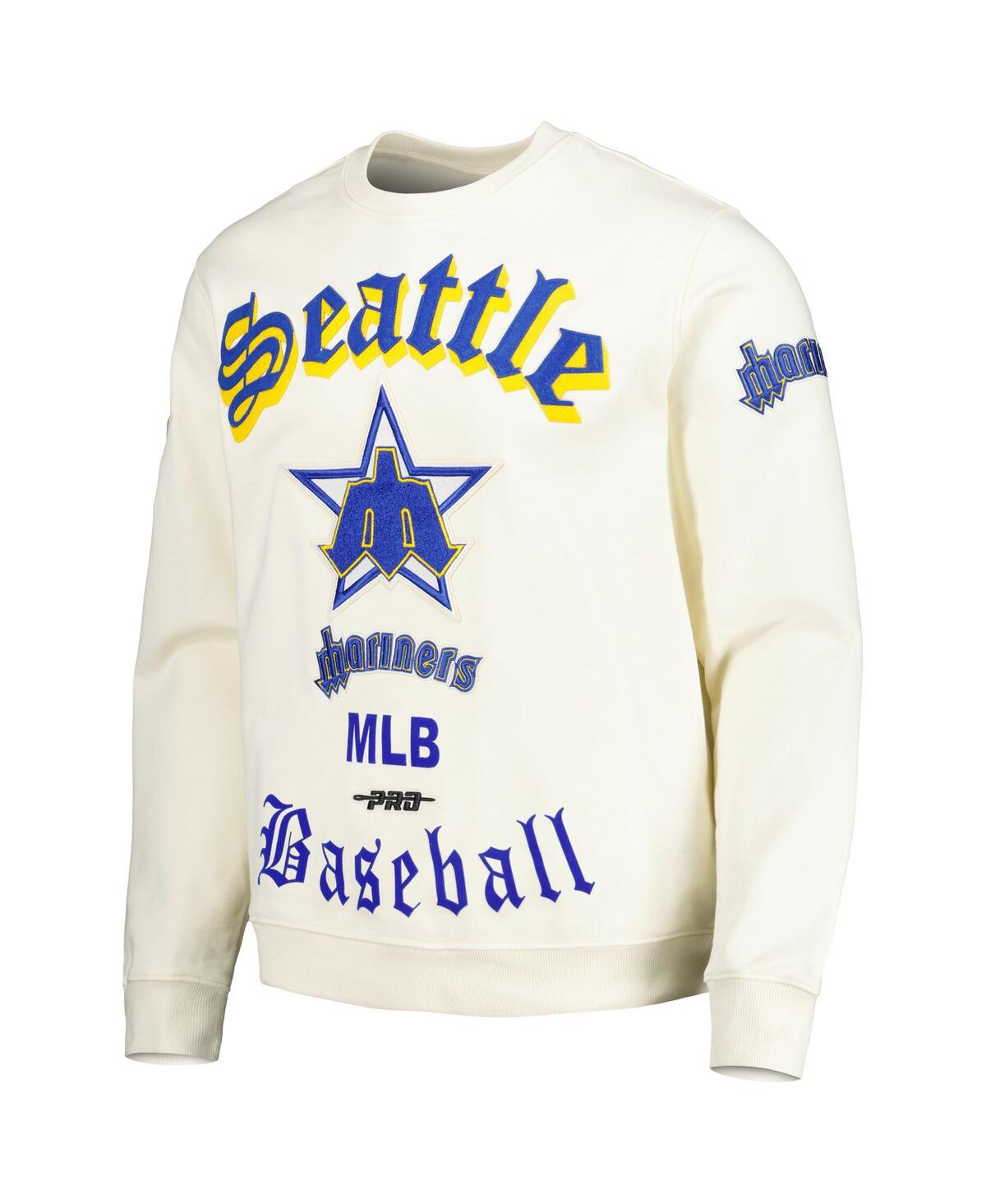 Shop Pro Standard Men's  Cream Seattle Mariners Retro Old English Pullover Sweatshirt