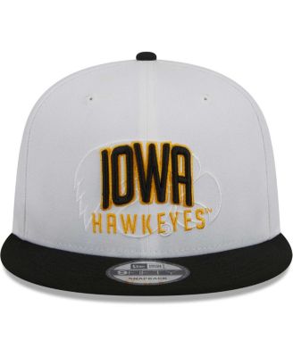 Men's White and Black Iowa Hawkeyes Two-Tone Layer 9FIFTY Snapback Hat