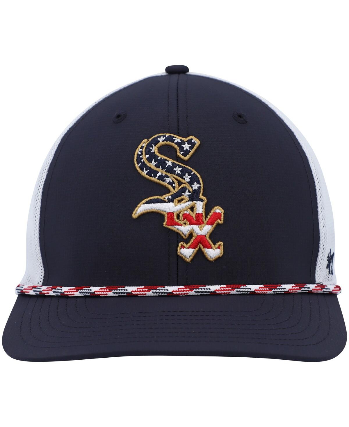 47 Brand Men's ' Navy And White Chicago White Sox Flag Fill Trucker Snapback Hat In Navy,white