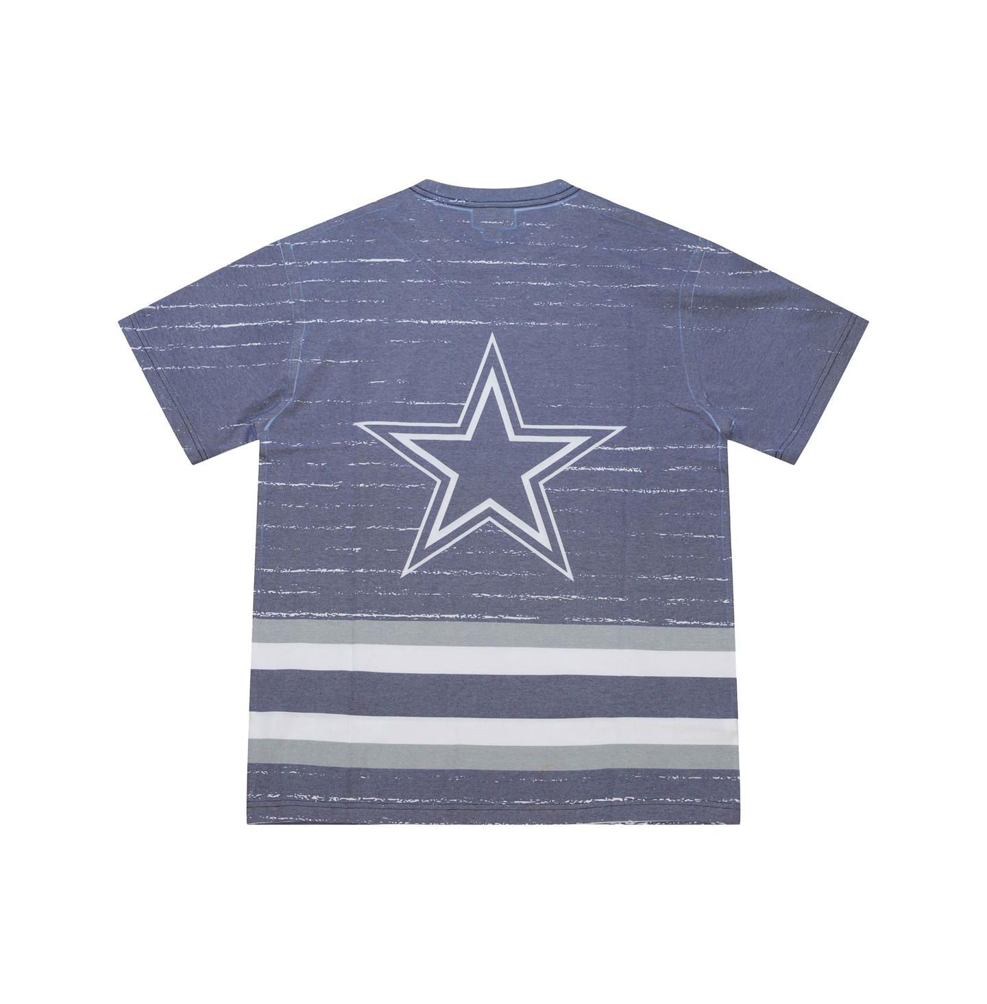 Мужская футболка Mitchell & Ness Navy Dallas Cowboys Jumbotron 3.0 — фото 3