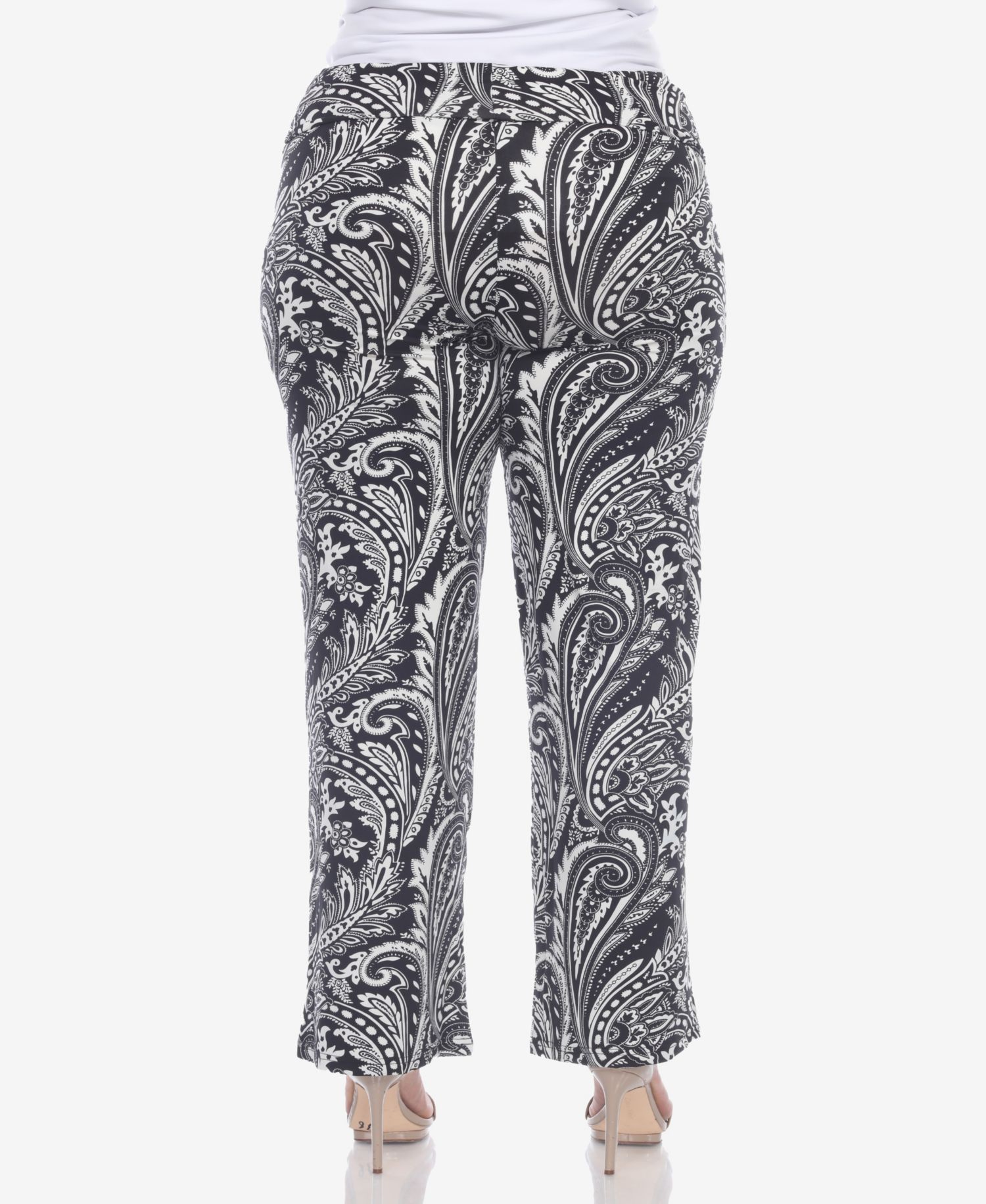 Plus Size Printed Wide Leg Palazzo Pants