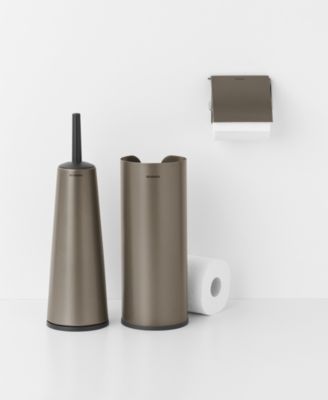 Renew Toilet Accessory Set of 3 - Toilet Brush and Holder, Toilet Paper Roll Dispenser and Toilet Paper Roll Holder