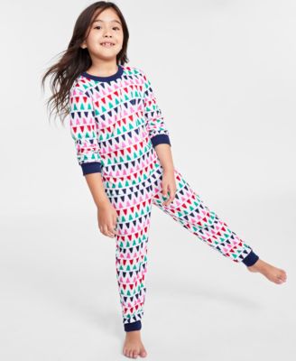 Family Pajamas - Toddler, Little & Big Kids Multicolored Tree Pajamas Set
