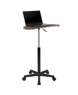 Portable Desk Small Desks for Small Spaces Laptop Table Rustic Rolling  Adjustable Desk on Wheels Mobile Couch Desk for Bedroom Home Office  Computer