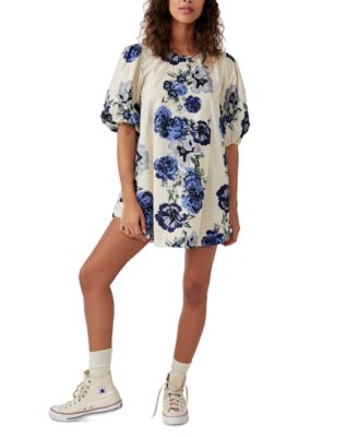 Free People - Women's Printed Puff-Sleeve Tunic