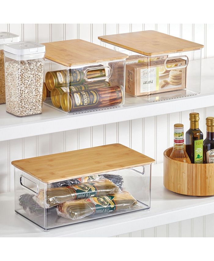 mDesign Plastic Kitchen Food Storage Bin with Lid 2 Pack Macy's