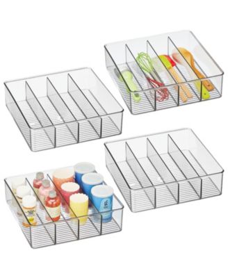 mDesign Plastic Kitchen Pantry Food Storage Organizer Bin, 4 Pack - Macy's