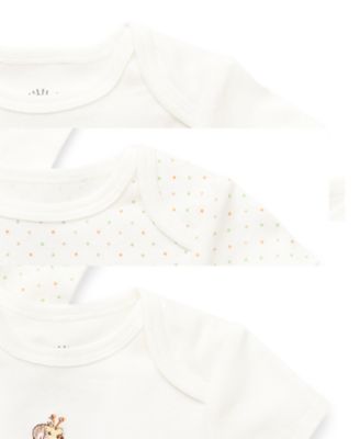 Baby Boys or Baby Girls Giraffe Bodysuits, Pack of 3