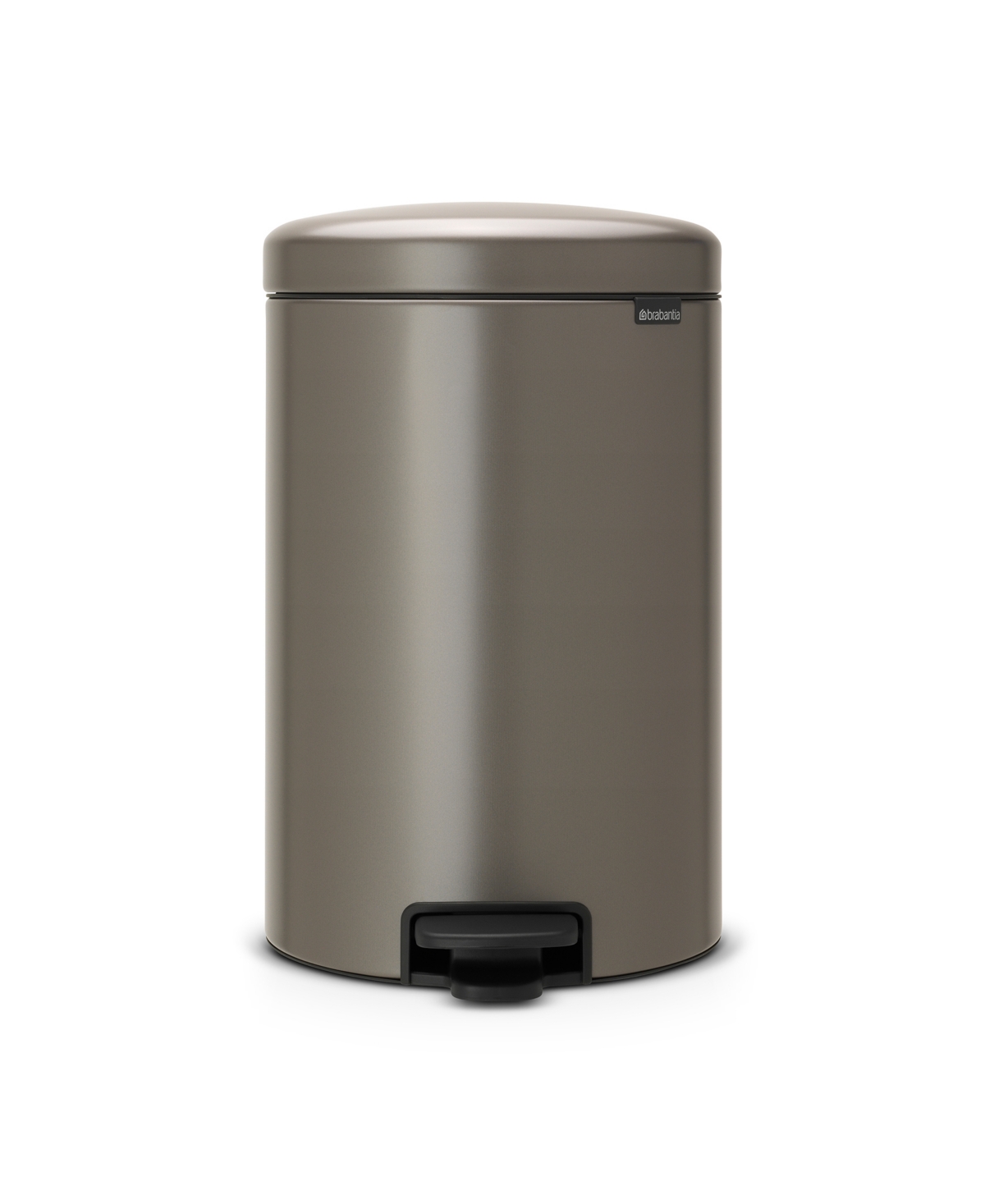 Brabantia New Icon Step On Trash Can, 5.3 Gallon, 20 Liter In Platinum