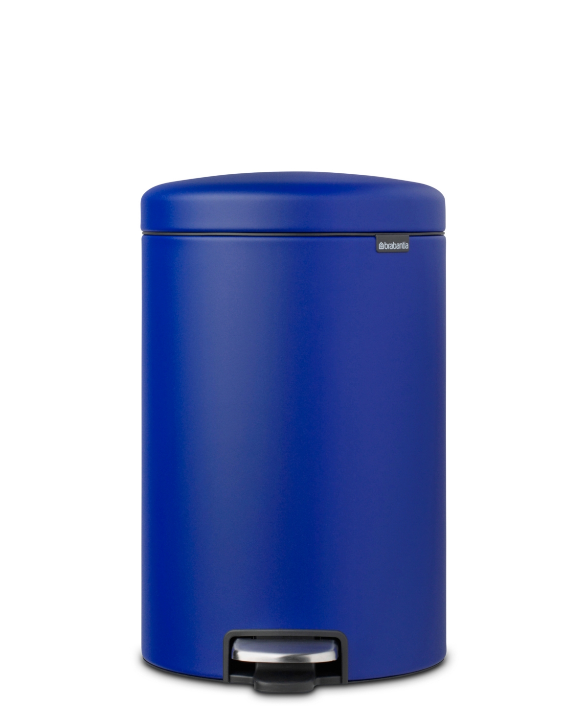 Brabantia New Icon Step On Trash Can, 5.3 Gallon, 20 Liter In Mineral Powerful Blue