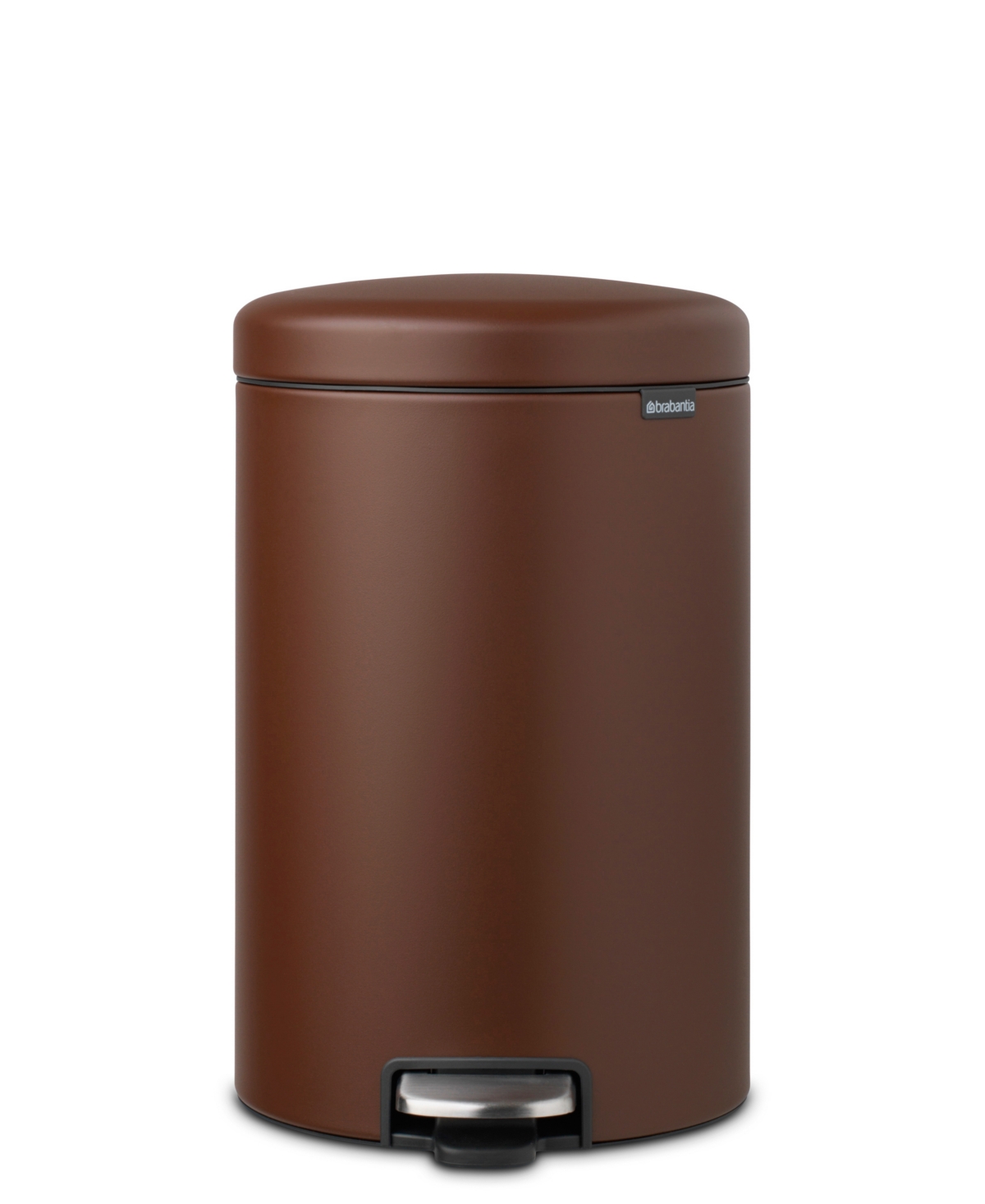 New Icon Step on Trash Can, 5.3 Gallon, 20 Liter - Mineral Cosy Brown