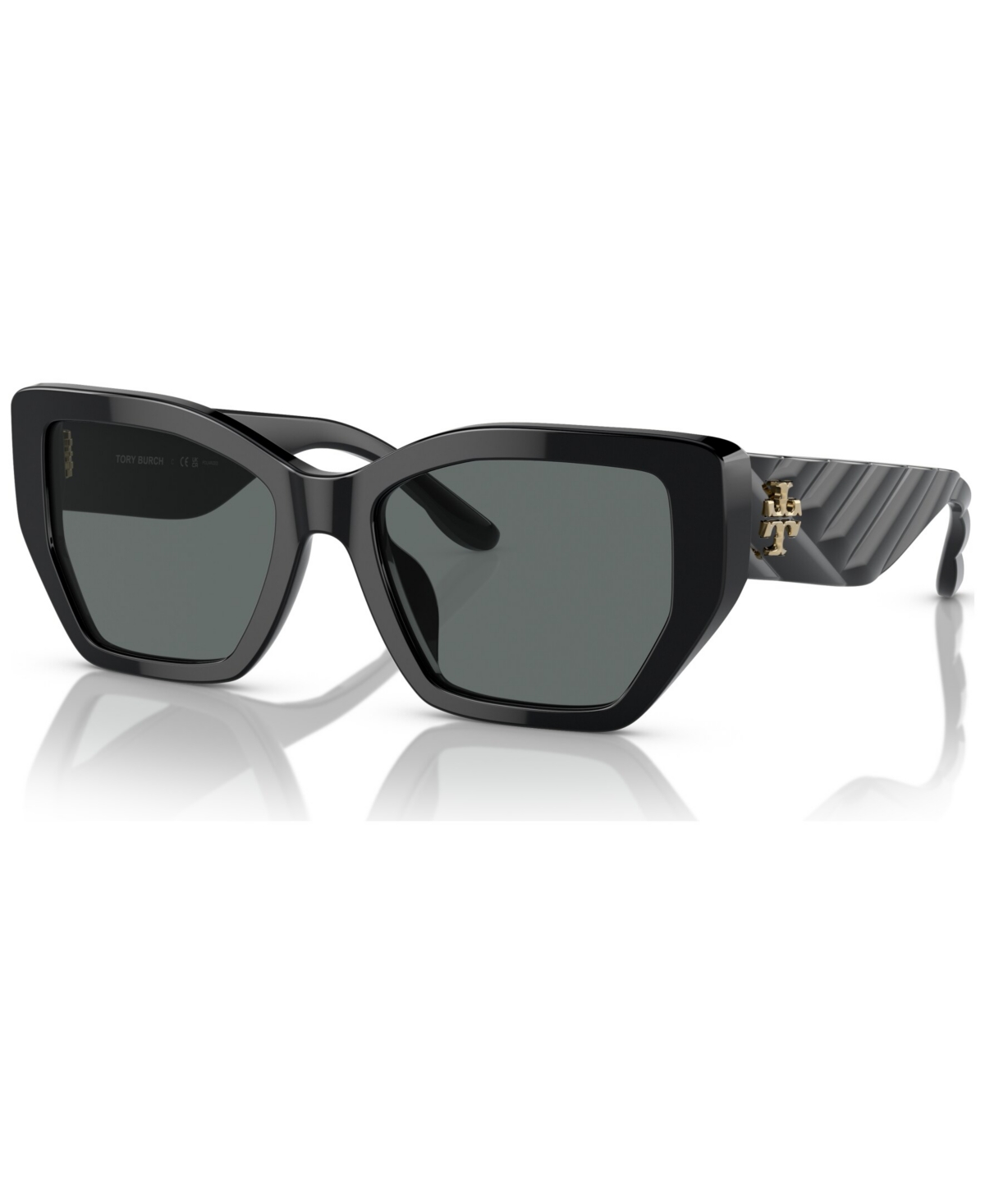 Tory Burch Women's Polarized Sunglasses, Ty7187u In Black