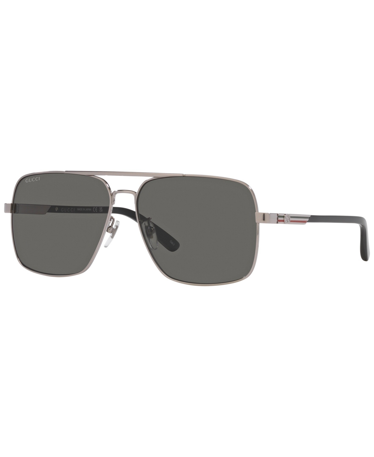 Shop Gucci Men's Sunglasses, Gg1289s In Silver-tone