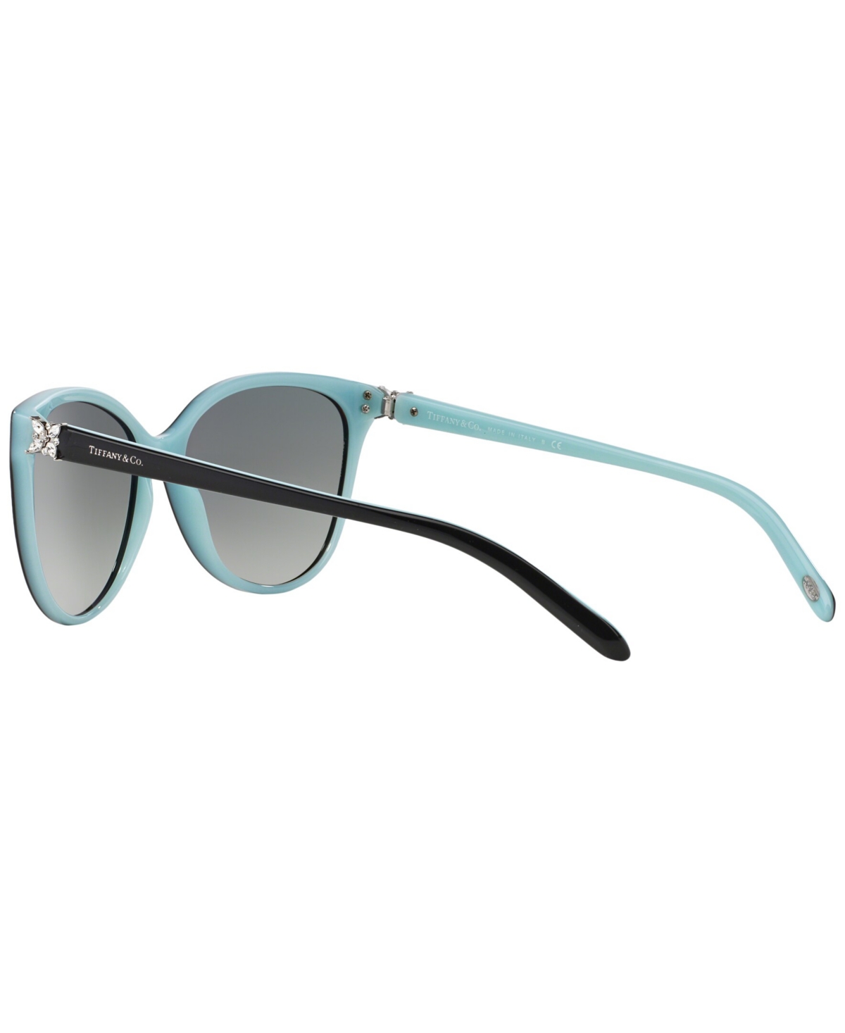 Shop Tiffany & Co Women's Sunglasses, Tf4089b In Black On Tiffany Blue