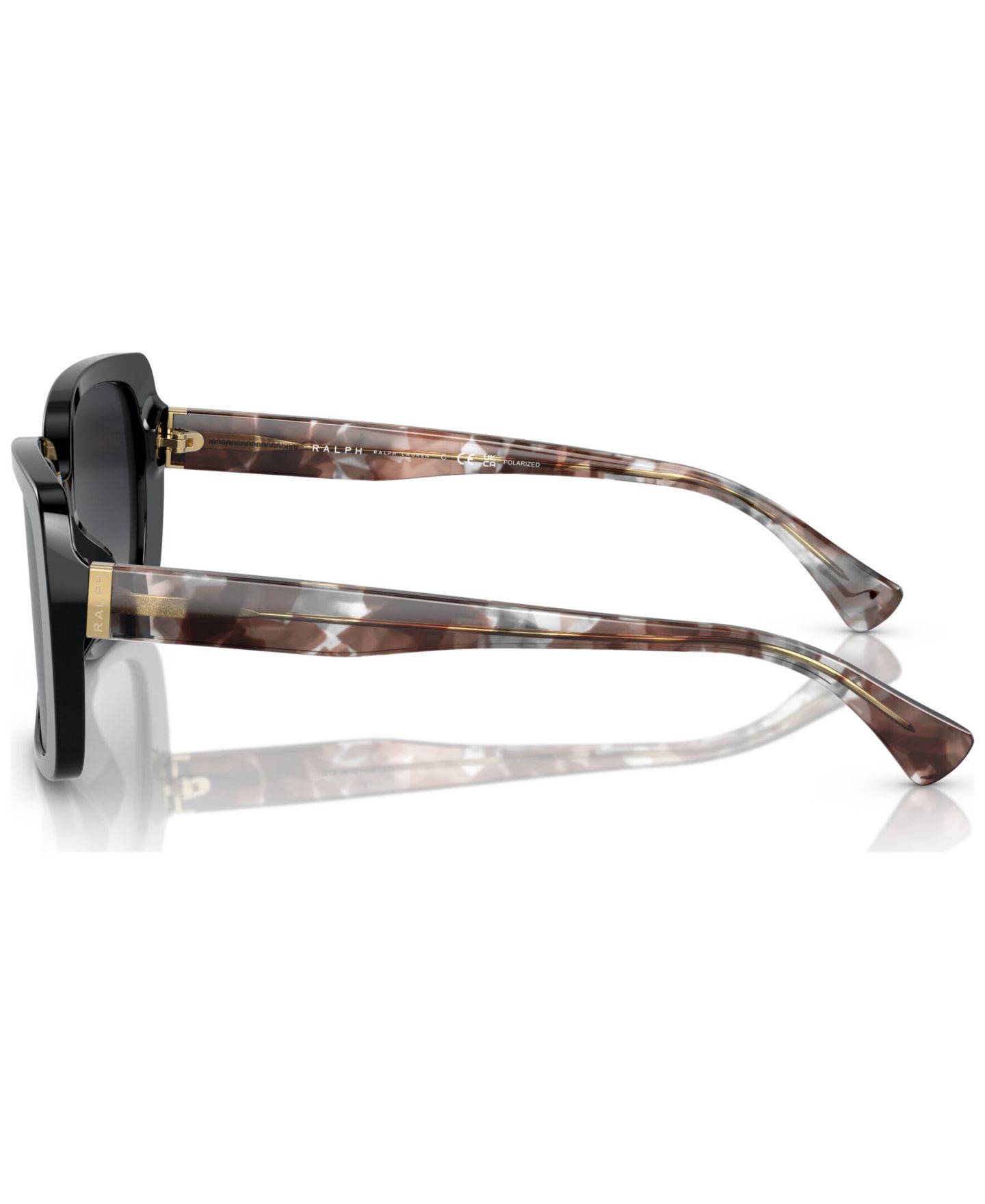 Женские солнцезащитные очки Ralph by Ralph Lauren Polarized Sunglasses, RA5298U, цвет: Блестящий чёрный — фото 3