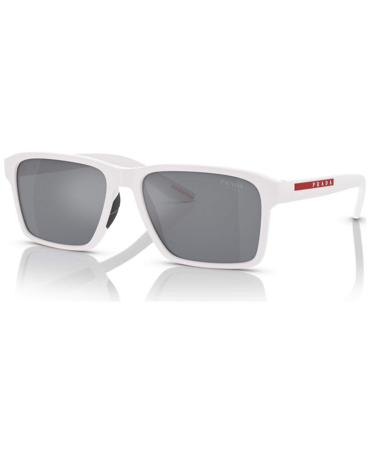 Prada Men's Low Bridge Fit Sunglasses, Ps 05ysf In White Rubber