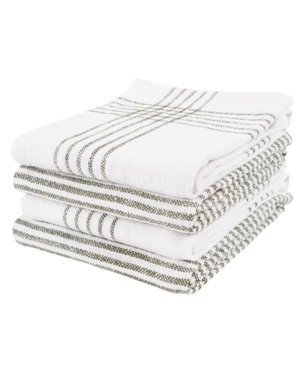 Monaco Cotton 4 Piece Kitchen Dish Towel, 18" x 28" - Olive
