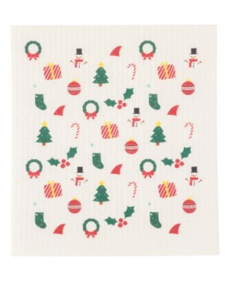 Swedish Dish Cloths, Holiday Icons, Set of 4