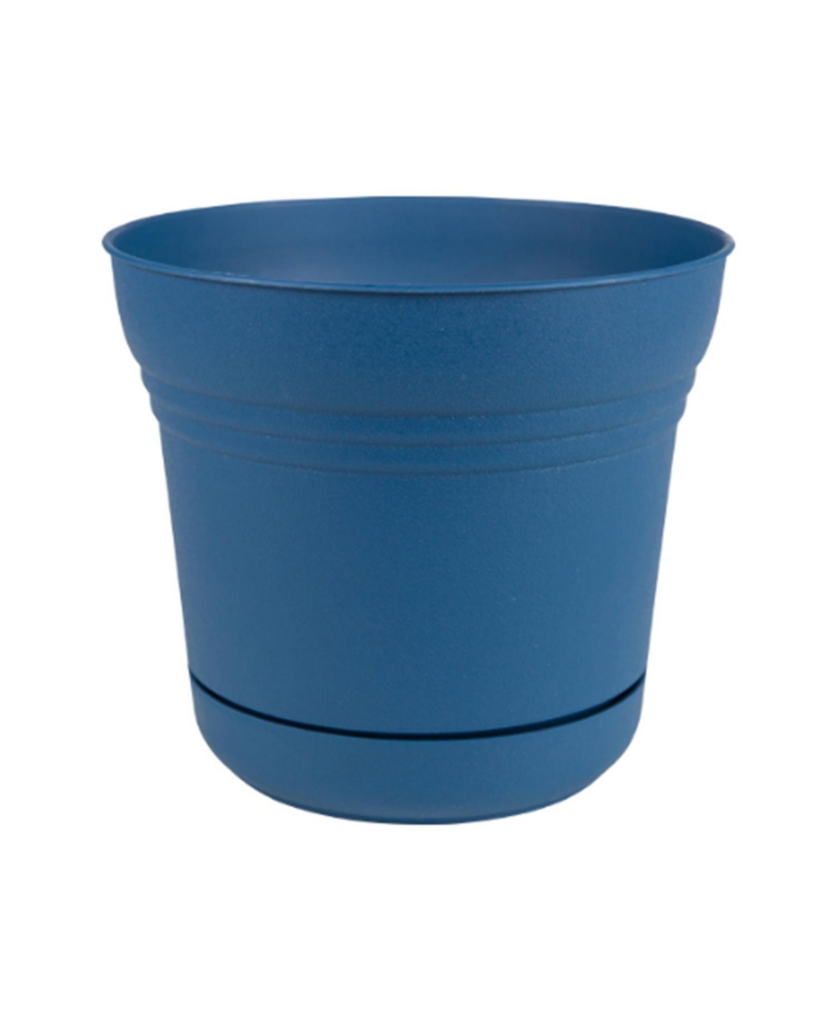 SP1433 Saturn Collection Planter with Saucer, Classic Blue - 14 inches - Blue