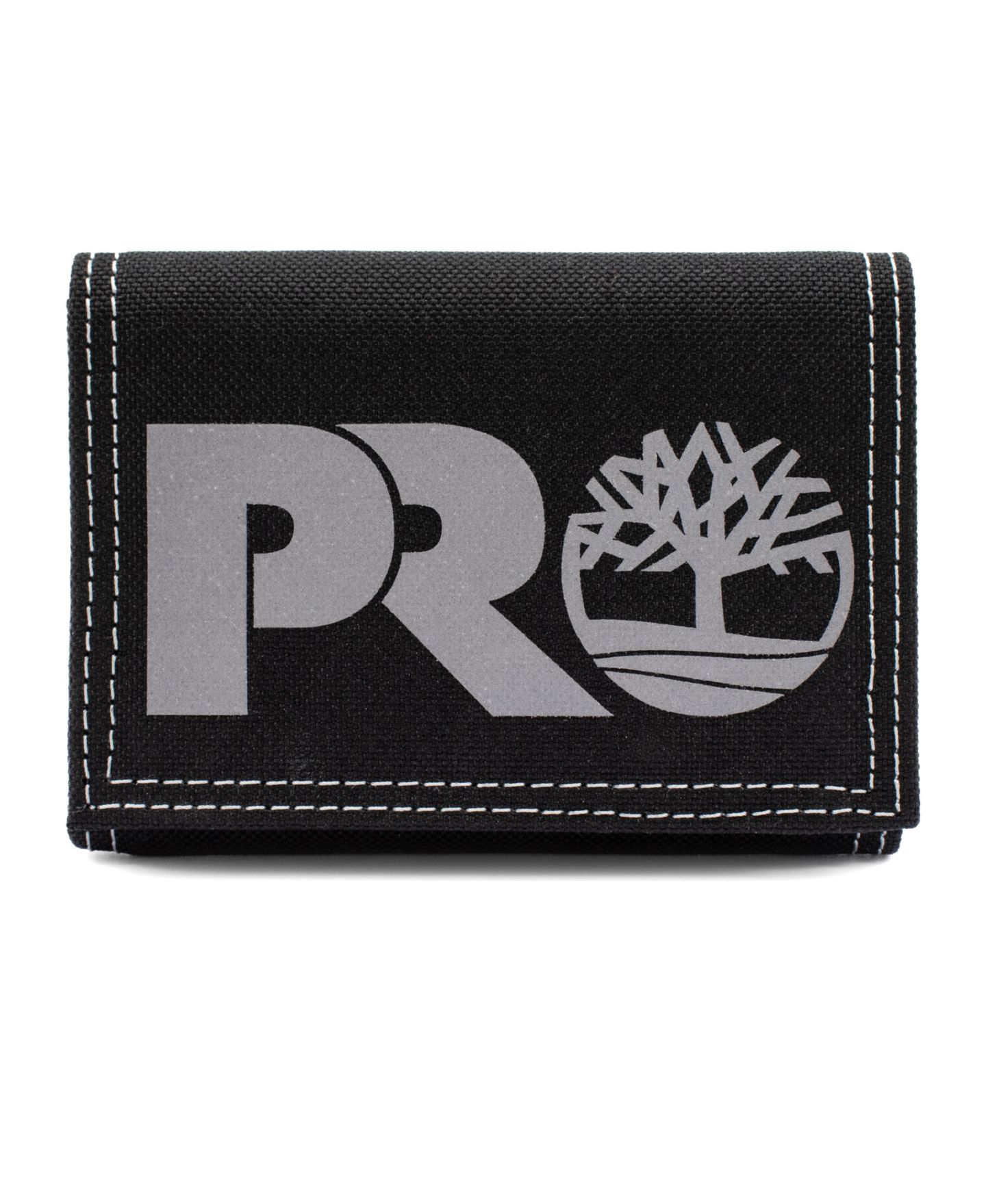 Мужской кошелёк Timberland Reflective Print Trifold Wallet, цвет: Чёрный — фото 1