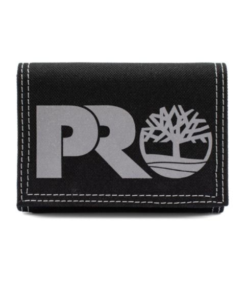 Мужской кошелёк Timberland Reflective Print Trifold Wallet, цвет: Чёрный