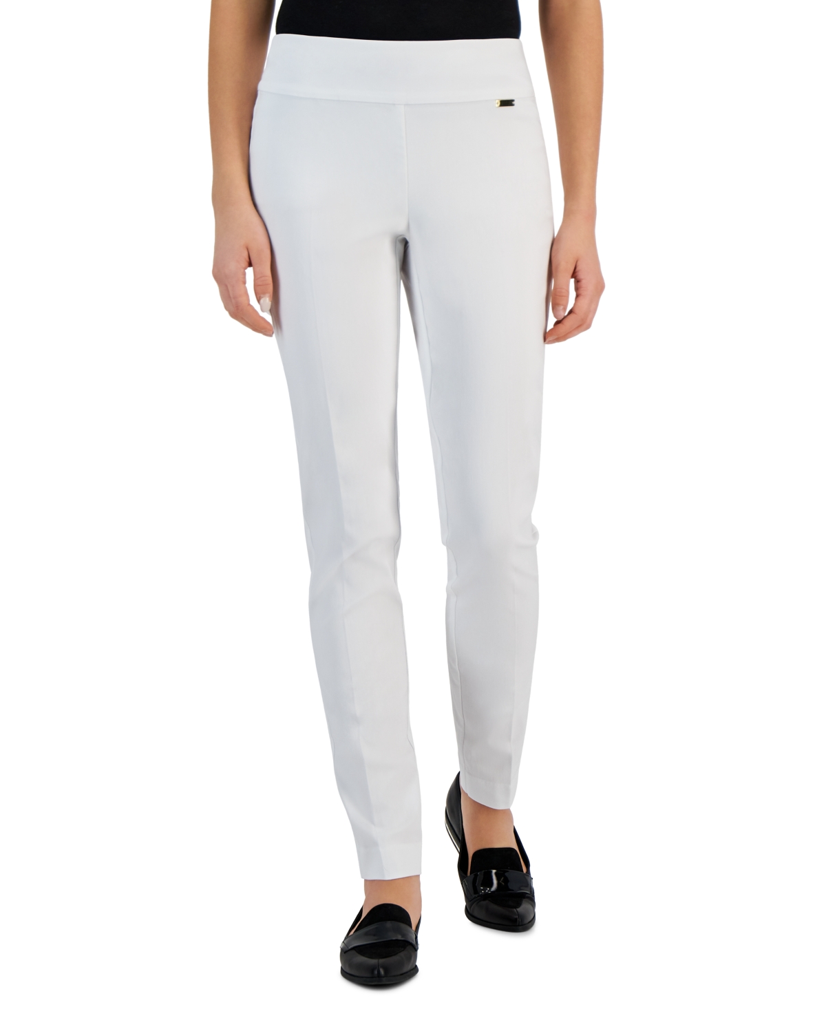 Inc International Concepts Women's Tummy-control Mid-rise Skinny Pants, Regular, Long & Short Lengths, Created For Macy's In Bright White