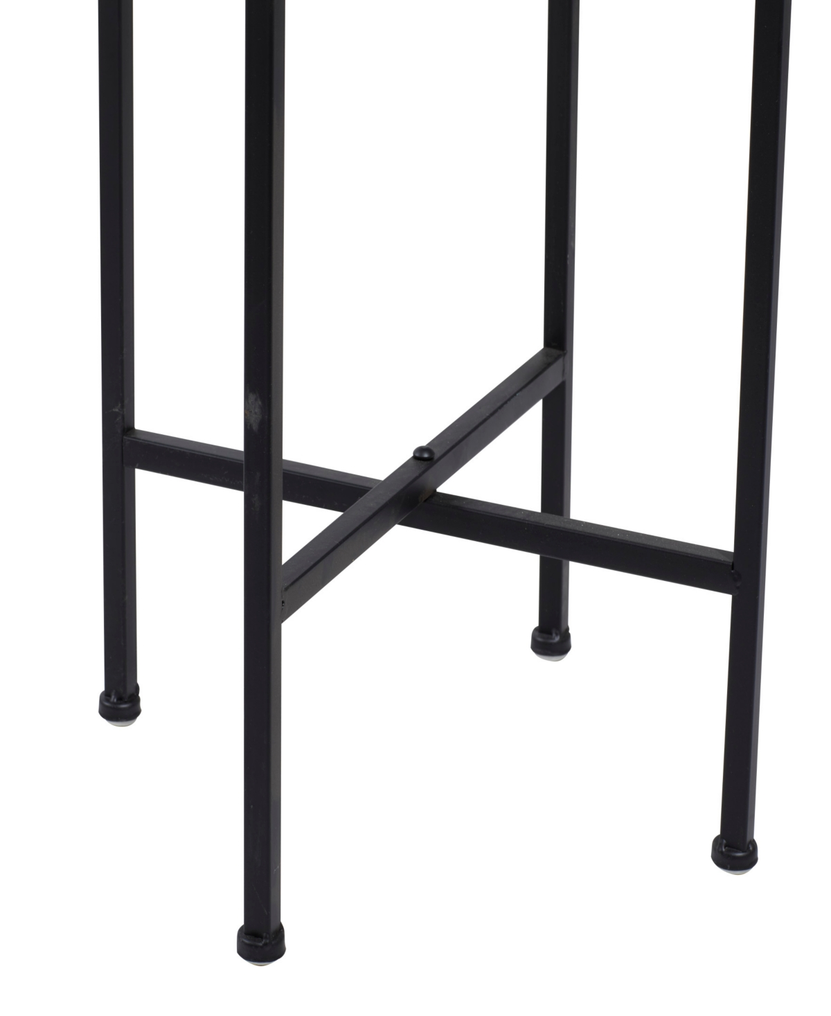 Rosemary Lane Black Metal Indoor Outdoor Planter With Removable Stand, 12" X 12" X 42" In Black