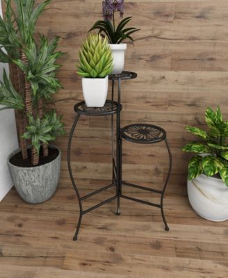 Metal Indoor Outdoor 3 Tier Floral Plant Stand 