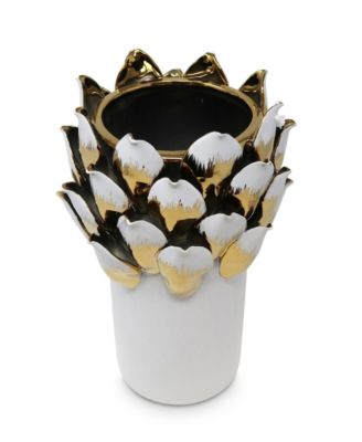 Vase with Petals, 10" H