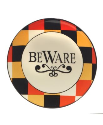 Spooky Halloween Set of 4 Canape Plates, Service for 4