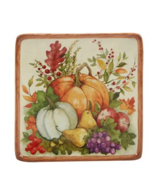 Harvest Blessings Set of 4 Canape Plates