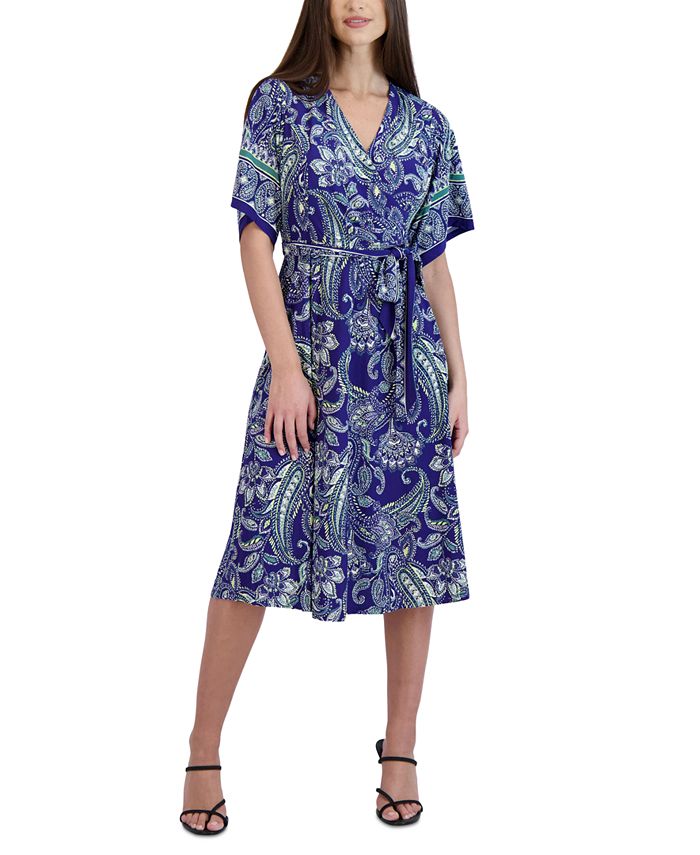 Sandra Darren Women's Paisley-Print Fit & Flare Dress - Macy's