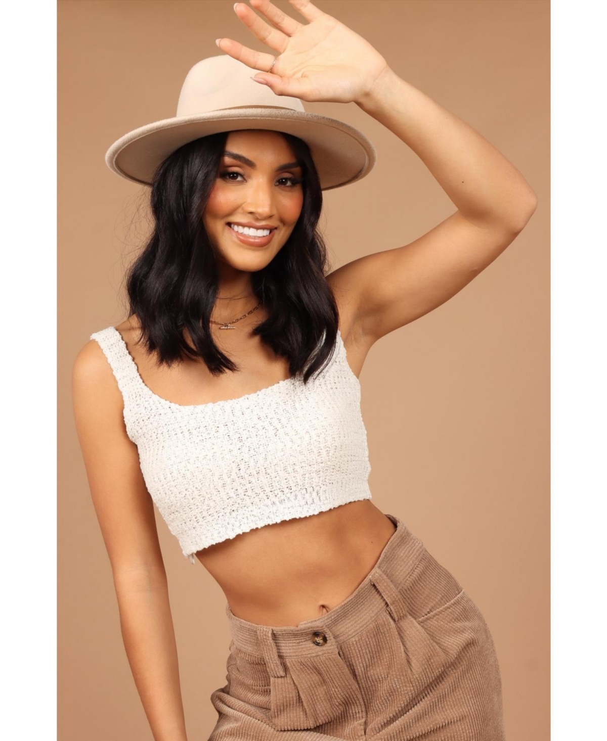 Petal And Pup Womens Jennifer Crop Top In Ivory