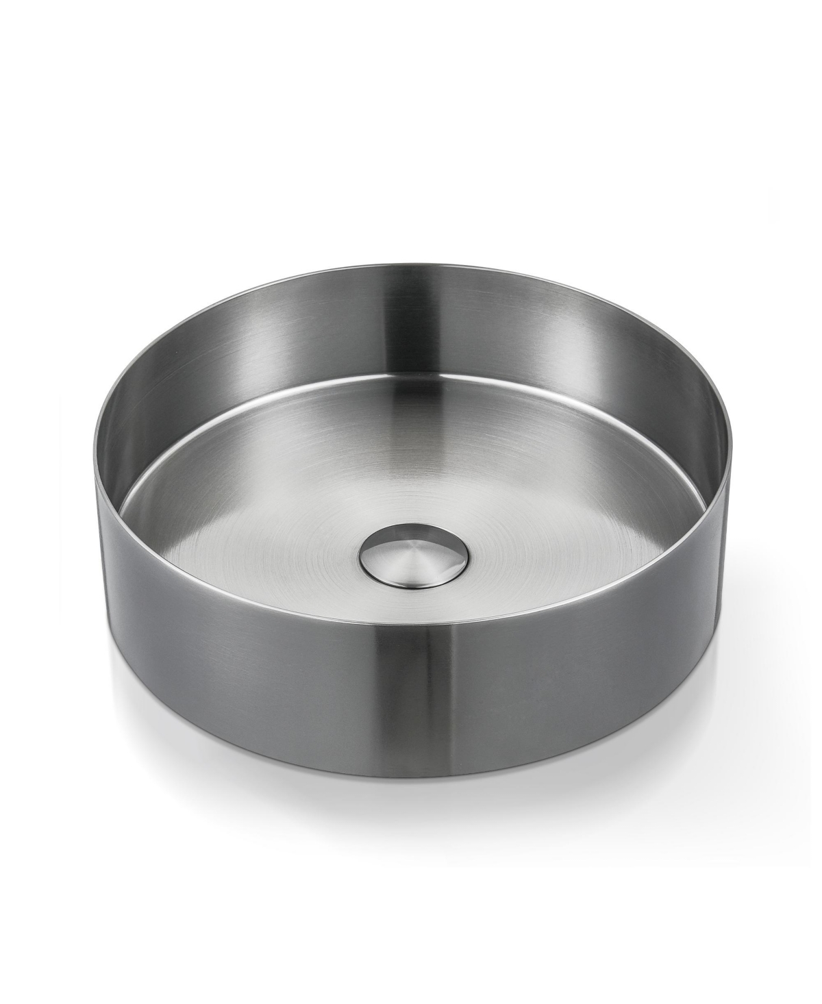 14.9'' Stainless Steel Circular Vessel Bathroom Sink - Silver
