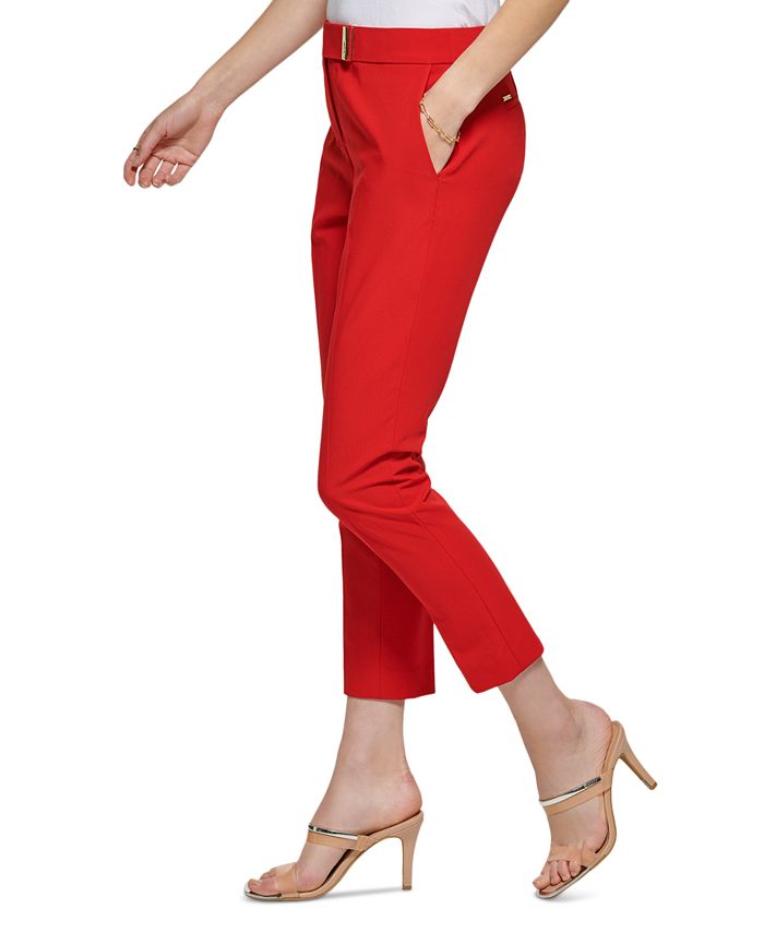 Petite Straight-Leg Knit Pants, Midnight Violet