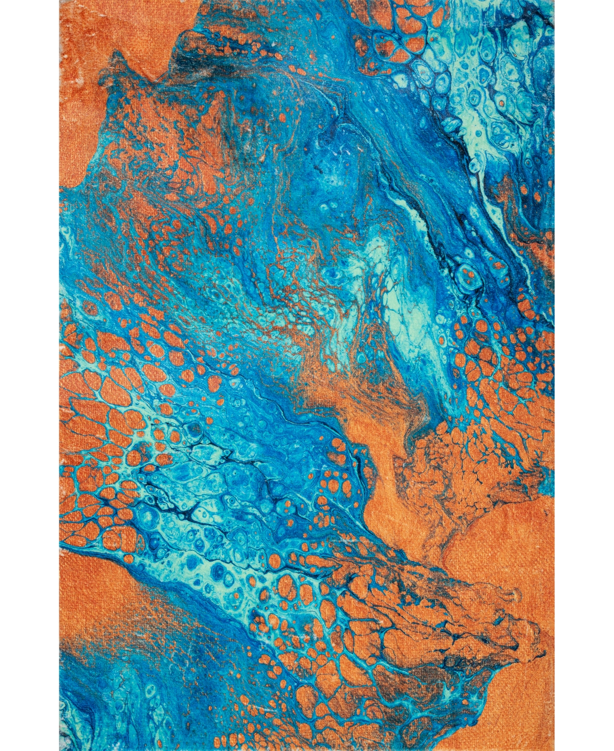 D Style Splash Spl8 5' X 7'6" Area Rug In Ocean