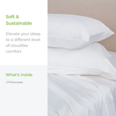 Classic 2-Piece Twill Pillowcase Set | Tahitian Breeze | Standard | Viscose Material | Allergy Resistant, Thermal-Regulating & Extra soft