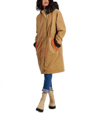 Collection B - Juniors' Hooded Funnel-Neck Anorak Coat