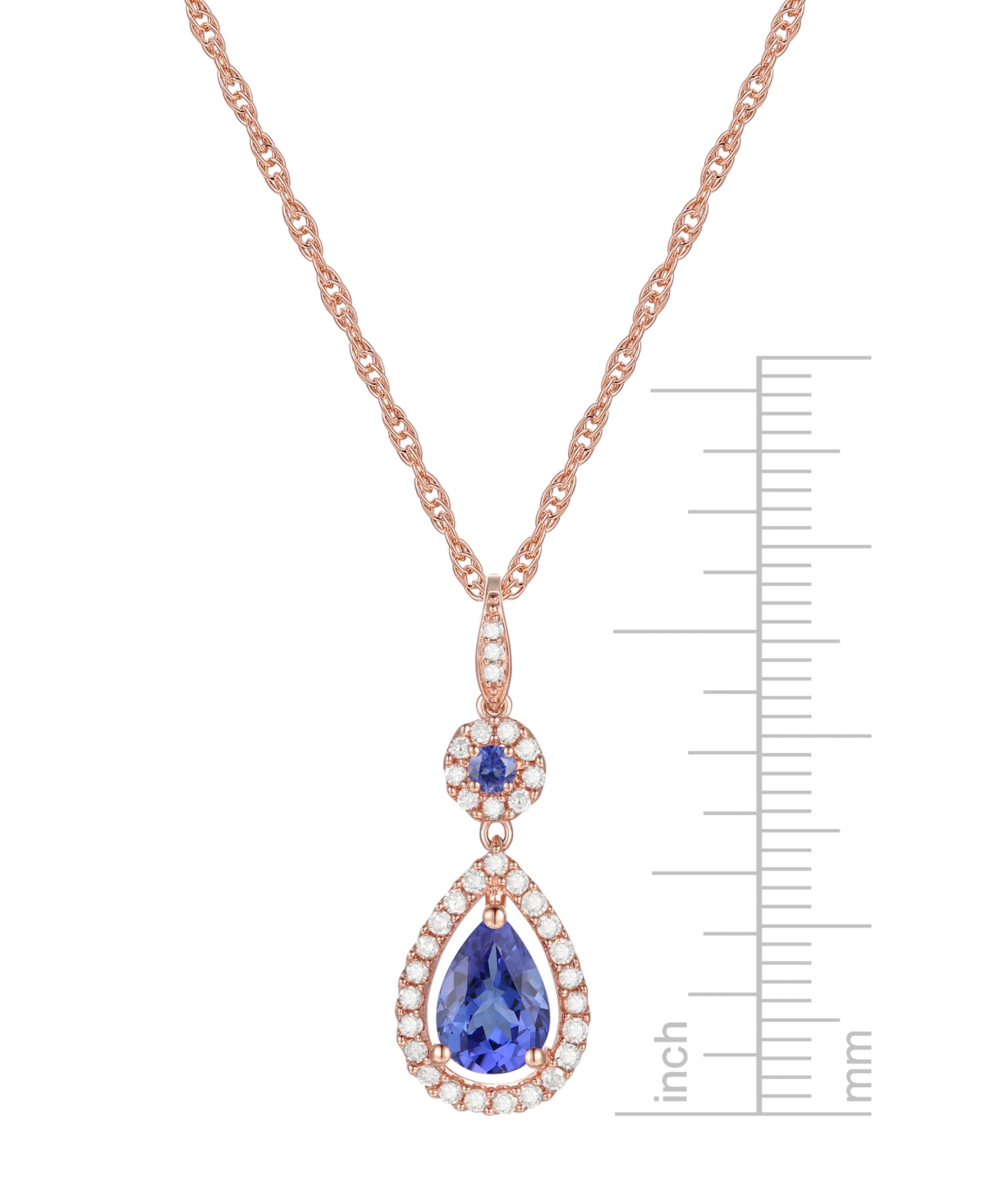 Ruby (1-1/4 ct. t.w.) and Diamond (1/3 ct. t.w.) Pendant Necklace in 14k Rose Gold (Also Available  - Tanzanite