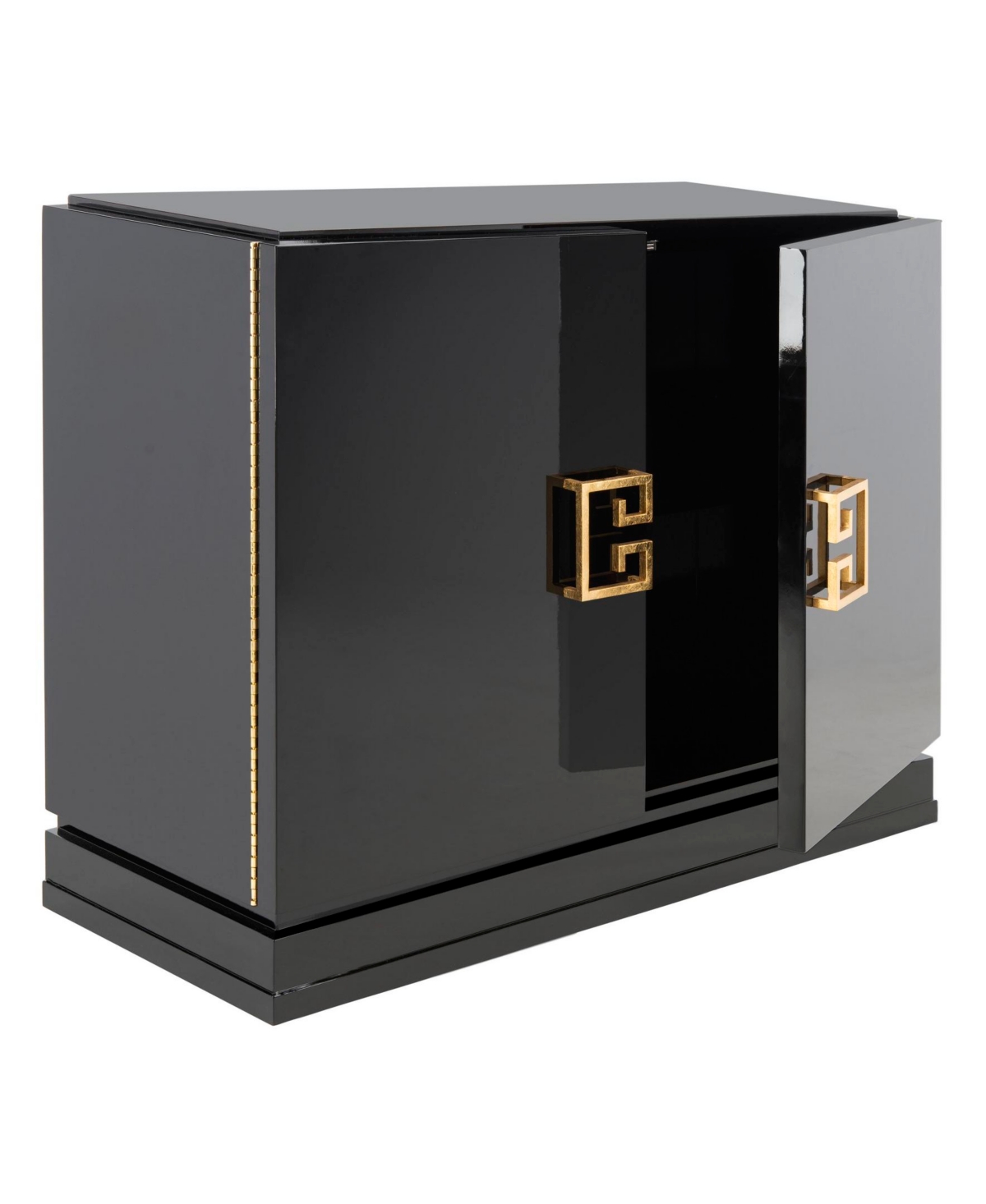 Safavieh Winslow 36" 2 Drawer Metal Cabinet In Black