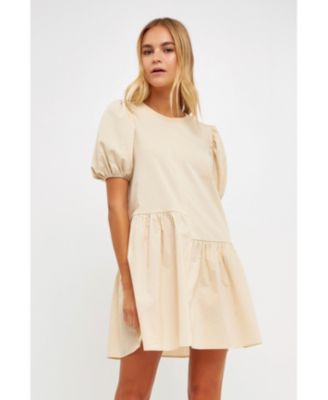 Women's Knit Woven Mixed Dress