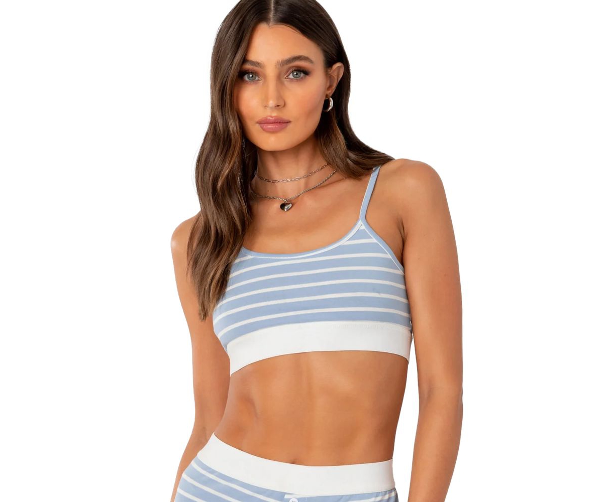 Edikted Solene Bra Top In Blue