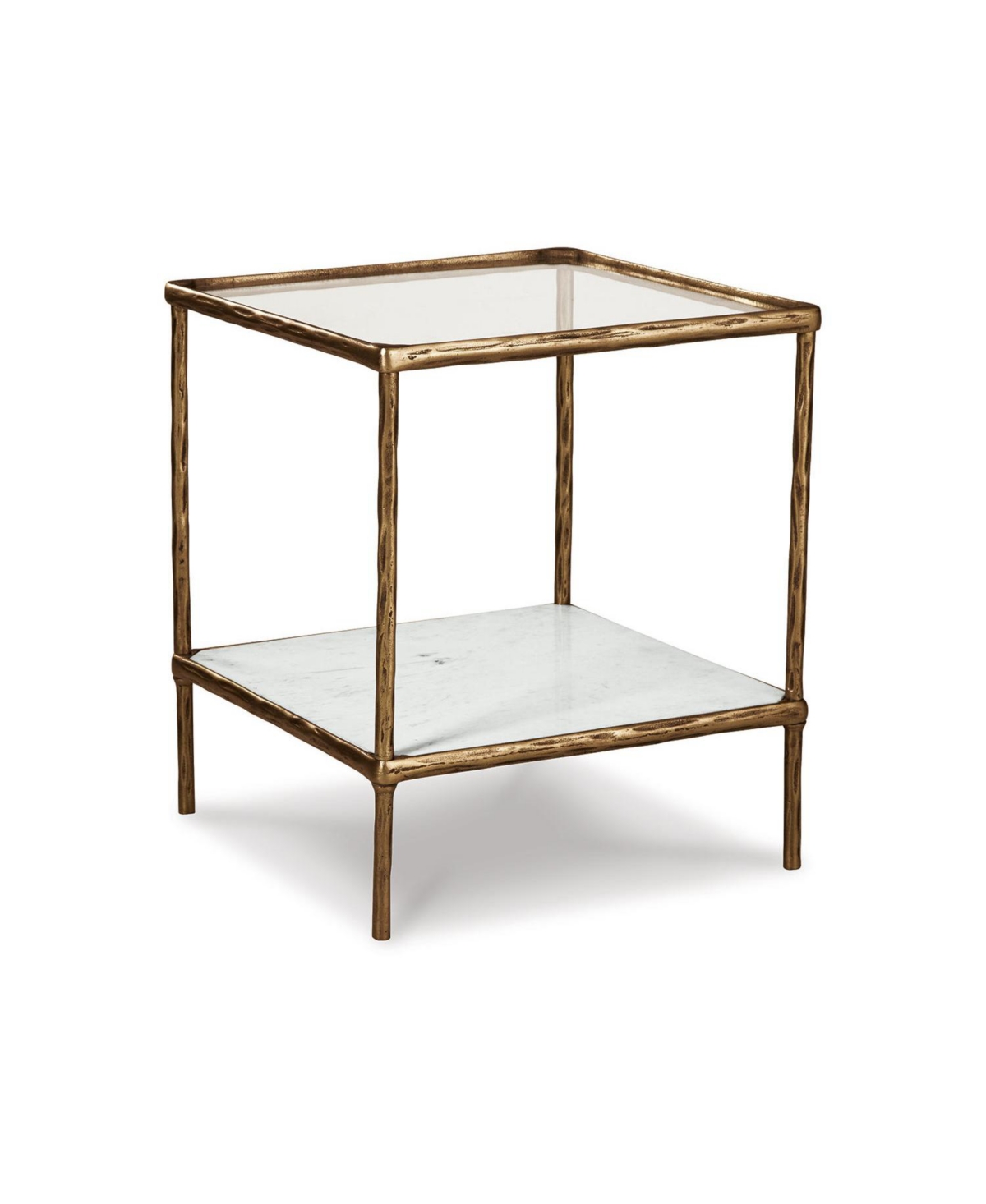 Signature Design By Ashley Ryandale Accent Table In Antique Brass Finish