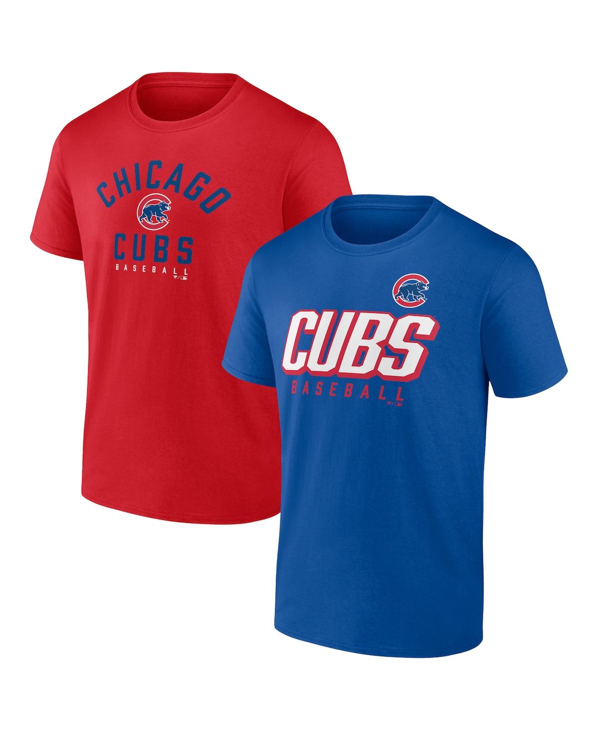 Men's Fanatics Branded Royal/Red Chicago Cubs Player Pack T-Shirt Combo Set
