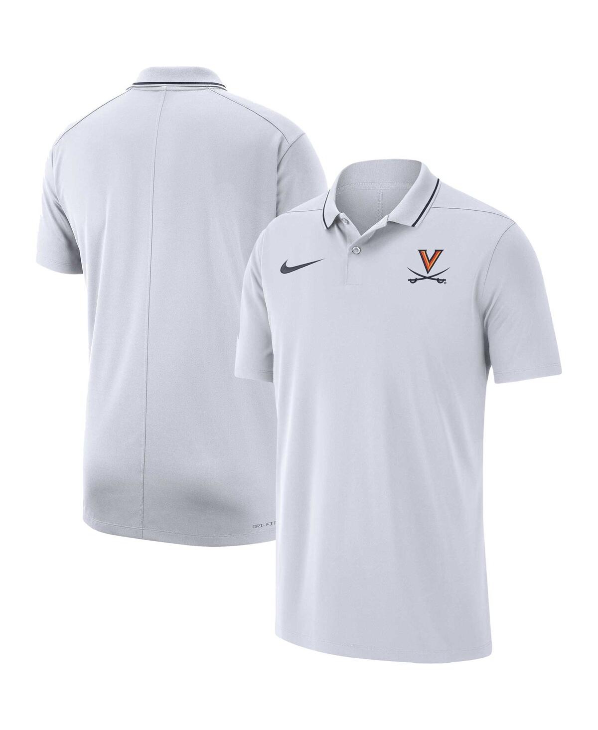 Men's Nike White Virginia Cavaliers Coaches Performance Polo Shirt - White