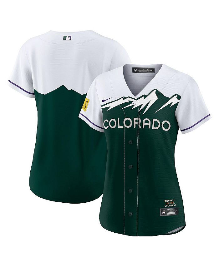 Nike Women's White, Forest Green Colorado Rockies City Connect