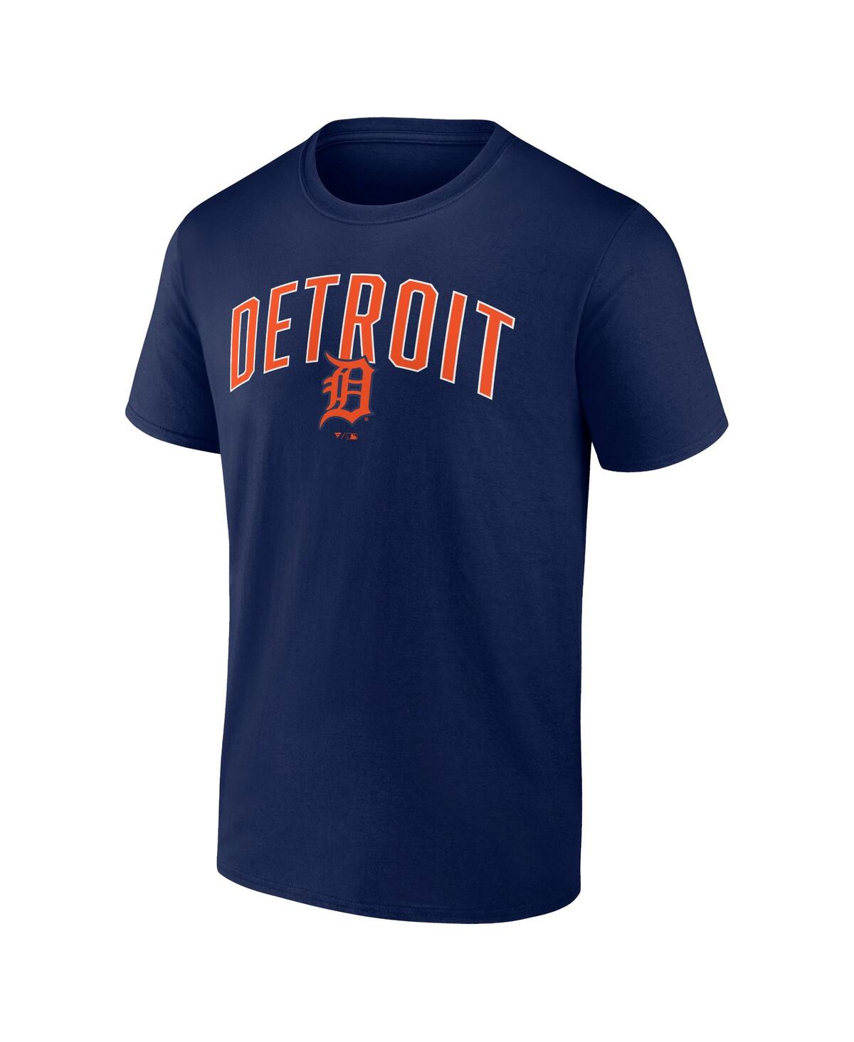 Fanatics Men's  Navy, Heather Gray Detroit Tigers Arch T-shirt And Shorts Combo Set In Navy,heather Gray