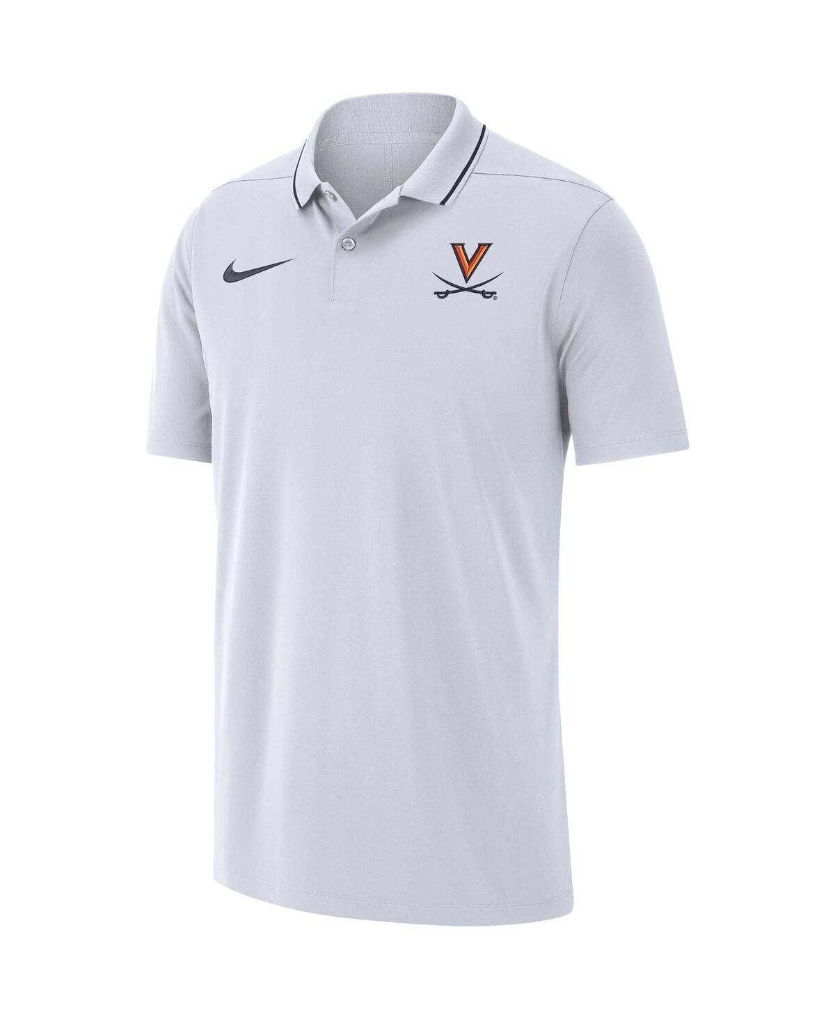 Shop Nike Men's  White Virginia Cavaliers Coaches Performance Polo Shirt