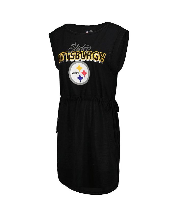 G Iii 4her By Carl Banks Womens Black Pittsburgh Steelers Goat Swimsuit Cover Up Macys 